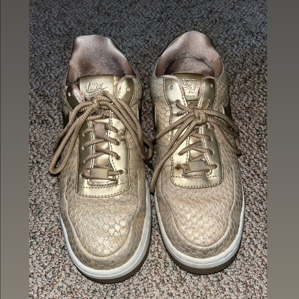 Gold Air Force 1s